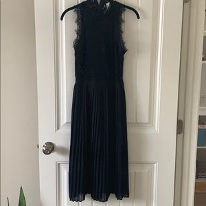 H&M Black lace midi dress